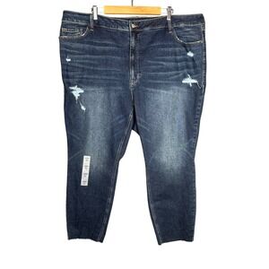 Old Navy Rockstar Super Skinny High Rise Jeans Dark Wash Ankle Size 28 4X